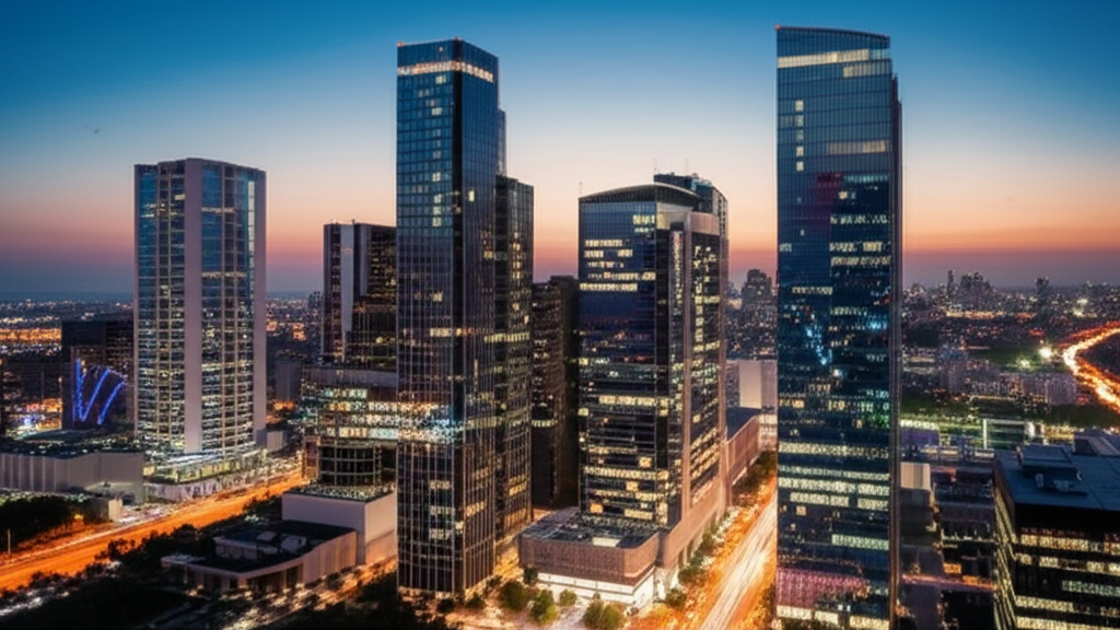 Business district skyline